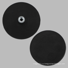Черная резиновая основа Круглый магнит с гайкой Pem